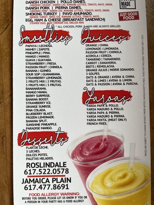 Tostado menu 5
